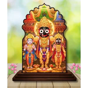 Car Dashboard/Table Top Lord Jagannath Wooden Temple Photo Stand 3x4 Inches, Compact & Stylish Spiritual Display For Car, Home & Office (Pack Of 1) (F22688) Car Dashboard/Table Top Lord Jagannath Wooden Temple Photo Stand 3x4 Inches, Compact & Stylish Spiritual Display For Car, Home & Office (Pack Of 1) (F22688)
