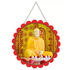 Ramakrishna Paramahamsa Wall Hanging Photo Frame | 8 Inch Round Floral Design With Golden Hanging Chain | Decorative Religious Wall Decor For Home, Office, Temple & Pooja Room (F22738) Ramakrishna Paramahamsa Wall Hanging Photo Frame | 8 Inch Round Floral Design With Golden Hanging Chain | Decorative Religious Wall Decor For Home, Office, Temple & Pooja Room (F22738)