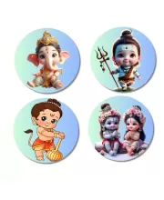 Ganesha, Shiva, Hanuman, And Krishna. Fridge Magnets – 4 Piece Set | 3 Inch Round Wall Fridge Decor (F22757) Ganesha, Shiva, Hanuman, And Krishna. Fridge Magnets – 4 Piece Set | 3 Inch Round Wall Fridge Decor (F22757)