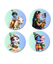 Krishna, Yashoda, And Radha. Fridge Magnets – 4 Piece Set | 3 Inch Round Wall Fridge Decor (F22758) Krishna, Yashoda, And Radha. Fridge Magnets – 4 Piece Set | 3 Inch Round Wall Fridge Decor (F22758)