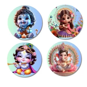 Saraswati, Lakshmi, And Ganesha. Fridge Magnets – 4 Piece Set | 3 Inch Round Wall Fridge Decor (F22782) Saraswati, Lakshmi, And Ganesha. Fridge Magnets – 4 Piece Set | 3 Inch Round Wall Fridge Decor (F22782)
